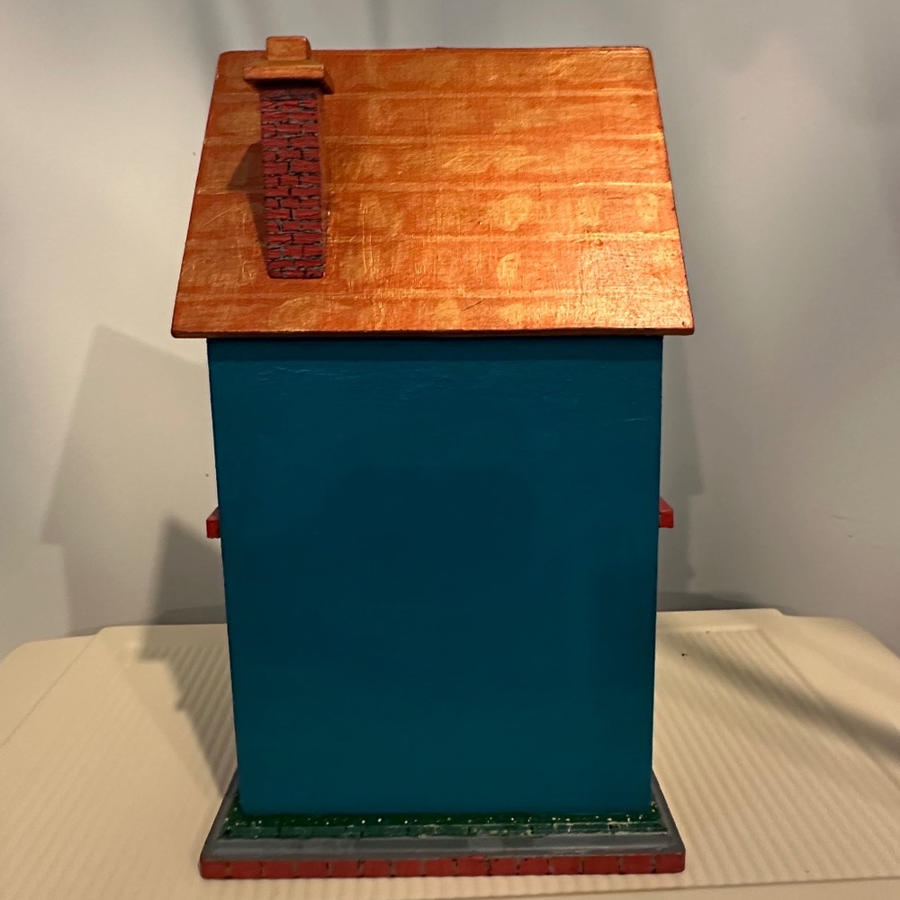 Multicolor Decorative Birdhouse – Bronze Roof, Lighting Accent, 14" Tall - Picture 6 of 11
